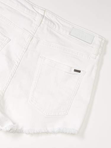 Armani Exchange 8,6 Ounces Stretch Bull Pantalones Cortos, Blanco (White Denim 0102), 46 (Talla del Fabricante: 31) para Mujer