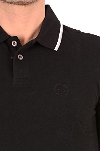 Armani Exchange Double Stripe Polo, Negro (Black 1200), XX-Large para Hombre