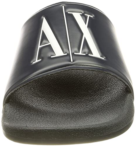 Armani Exchange Mykonos, Sandalias deslizantes. Hombre, Azul Marino, 41 EU