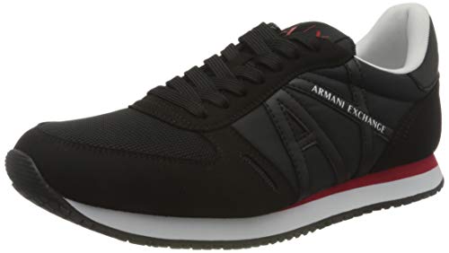 Armani Exchange Zapatillas Rio, Hombre, Negro, 41 EU