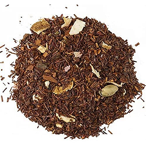 Aromas de Té - Infusión Rooibos Fantasía De Otoño con Canela, Cáscara de Naranja, Jengibre, Pétalos de Rosa, Clavo, Pimienta Negra, Cardamomo y Aromas naturales - Sin Teína - 50 gr.