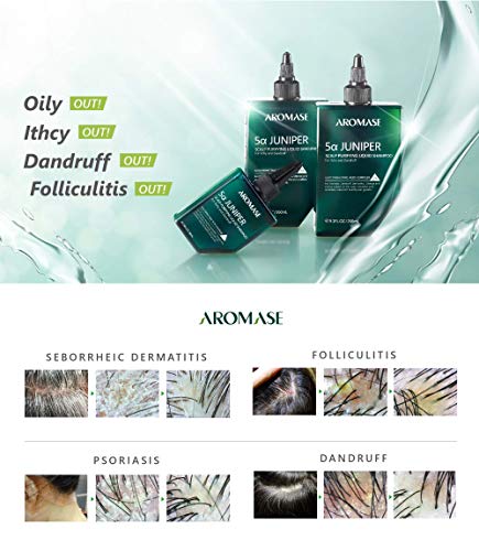 Aromase 5a Juniper Champú líquido purificante para cuero cabelludo, sin sulfatos, para psoriasis, dermatitis, ph 5.5 - 260 ml