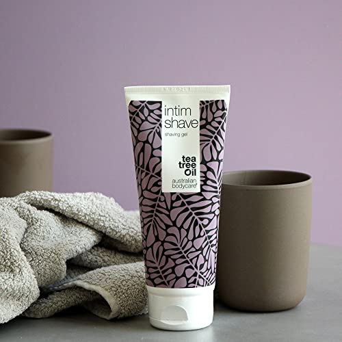 Australian Bodycare Intim Shave 200ml – crema de afeitar íntima con pH balanceado de aceite de árbol de té 100% natural | Para pelos encarnados e irritación, gel para depilación del área íntima