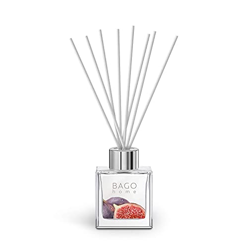 BAGO home Difusor de Varillas Perfumado - Higo, 100 ml | con 8 Palitos de Fibra | Ambientador sin Alcohol para casa, oficina, baño