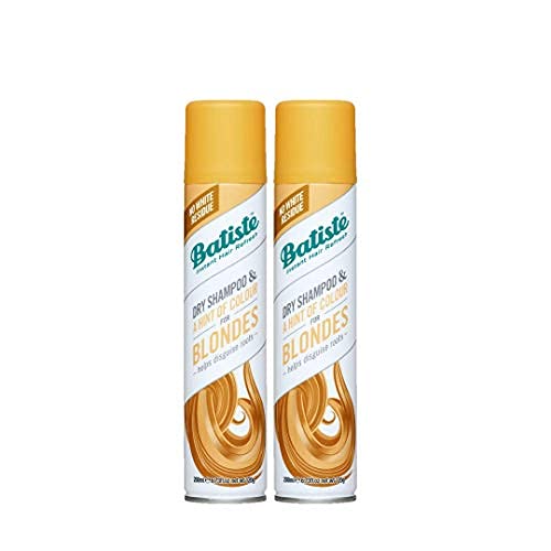 Batiste - Champú en Seco para Rubias - Champú Seco para cabellos claros - Champú sin Sulfatos - Champú Vegano y Ecofriendly - Aroma a bergamota, melocotón blanco y vainilla - Pack 2 x 200ml