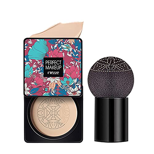BB Cream Líquida Fundación Mushroom Head Air Cushion Ocultador Base de Maquillaje de Larga Duración Hidratante Corrector Permeable Al Aire Brillo Natural (Color natural)
