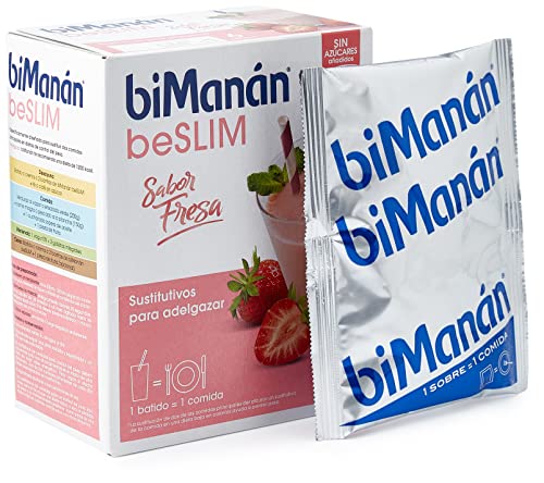 BiManán beSLIM - Batido Sustitutivo Sabor Fresa, para ayudarte a controlar tu peso - 6 Unidades x 330g