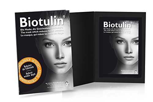 Biotulin Máscara Bio Facial de Celulosa - Pack de 4 - Ácido Hialuronico - Ingredientes Antiedad y Antiarrugas