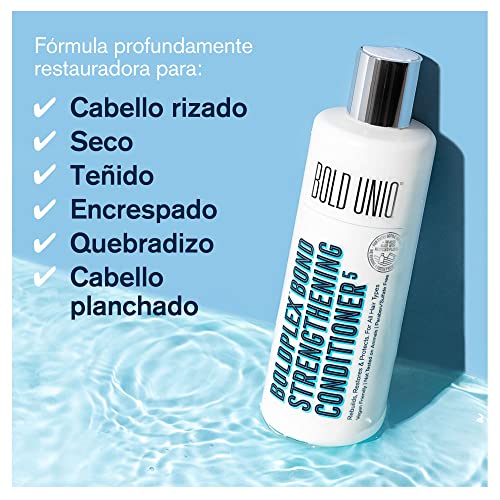 BoldPlex 5 Acondicionador Sin Sulfatos de Proteínas - Hidratante para Cabello Rizado, Seco, Teñido, Encrespado, Dañado, Decolorado. Libre de Parabenos - Aprobado por PETA, Vegano - 237 ml
