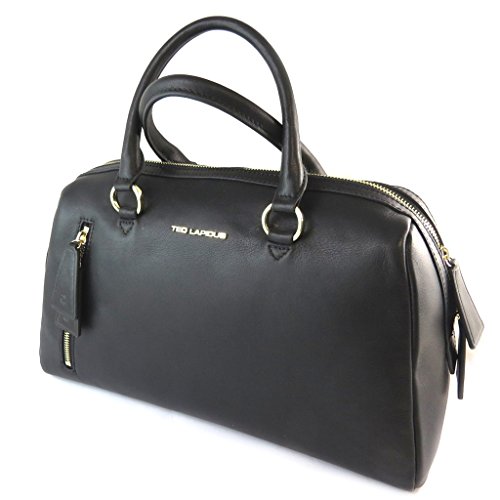 Bolsa de cuero 'Ted Lapidus'negro - 34x23x18 cm.