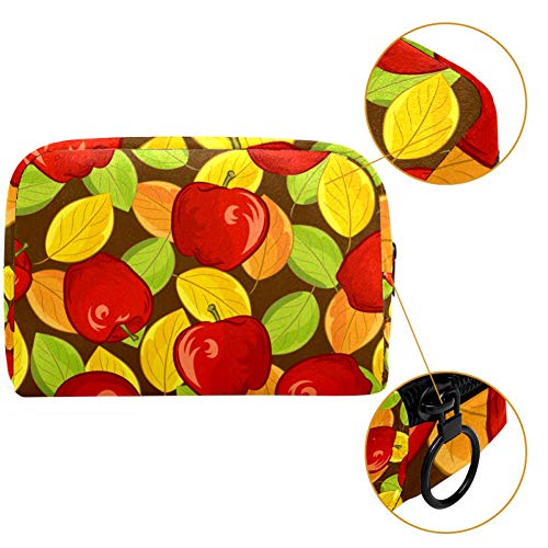 Bolsa de maquillaje para maquillaje de manzanas de otoño para niñas y mujeres