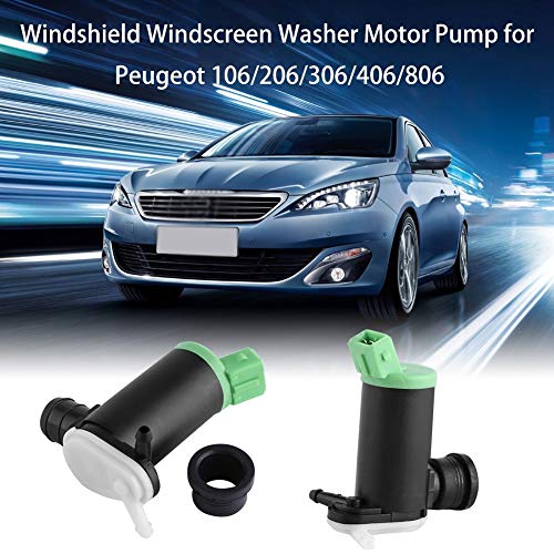 Bomba de lavado de parabrisas-Bomba de motor de limpiaparabrisas de limpiaparabrisas de coche Compatible con Peugeot 106 206 306 406 806