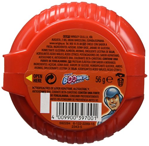 Boomer - Chicle Maxi-Roll Fresa - [Pack de 4]