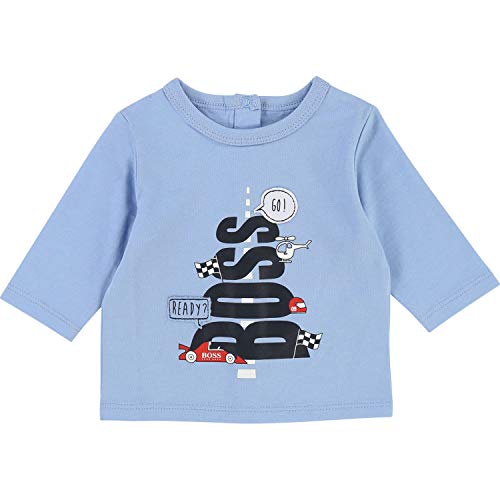 BOSS - Camiseta de manga larga - para niño azul claro 9 meses/71 cm (68/74 cm)