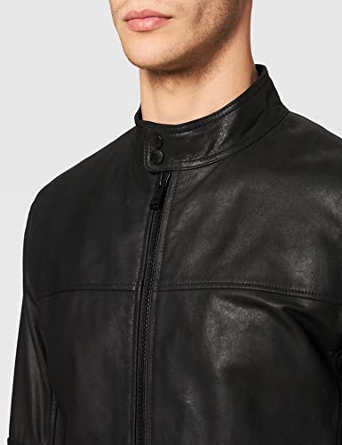BOSS Josep1 Chaqueta de Cuero, Black1, 46 para Hombre