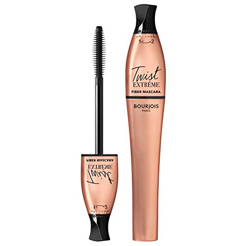 Bourjois Twist Rg Extreme Fiber Black Máscara De Pestañas, Tono 024, 8 Ml