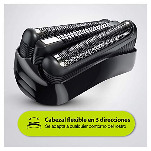 Braun Series 3 Afeitadora Eléctrica Hombre 3 en 1 Shave&Style, Máquina de Afeitar Barba con Recortadora de Precisión, 5 Peines, 300 BT, Negro