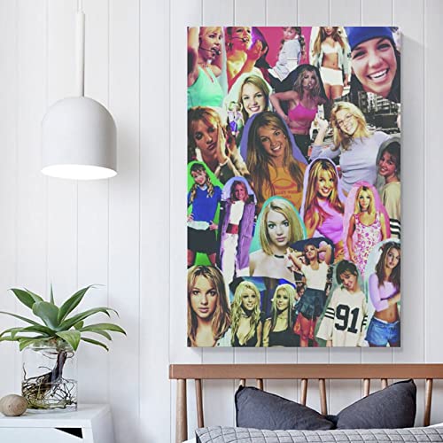 Britney Spears Britney Spears Christina Aguilera Milly Carlucci - Póster de lienzo y arte de pared, diseño moderno de dormitorio familiar para familia y amigos, 20 x 30 cm