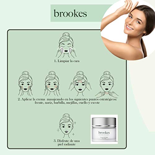 BROOKES Crema hidratante facial antiarrugas para mujer y hombre de día y noche - 50 ml