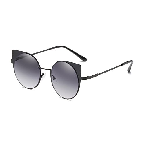 Burenqi@ Vintage Gafas de Sol Mujer Ojo de Gato Marca de Lujo Designer Gafas de Sol Retro señoras roja Redonda Gafas de Sol Gafas de Conductor,D