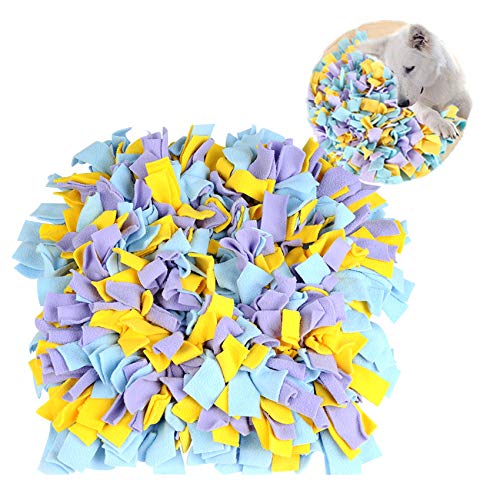 BUYGOO Alfombra de Entrenamiento para Perro Duradero Tejido Snuffle interactivos Juguetes Mascotas Nariz Trabajo Olor Snuffle Mat Divertido Manta Plegable para Cachorro (45 * 45 cm)
