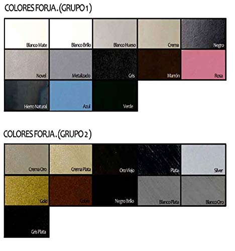 Cabecero Mural de forja Mirto - Grupo 1 - Azul, Cabecero de 150 cm