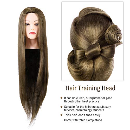 Cabeza Peluquería, Cabeza Peluquería Pelo Natural, Cabeza de Maniquí, Con Un Soporte, Usar Para Peluquería
