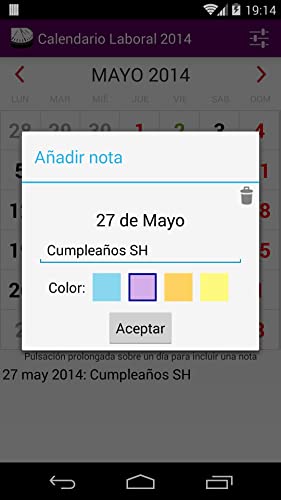 Calendario Laboral 2014 España