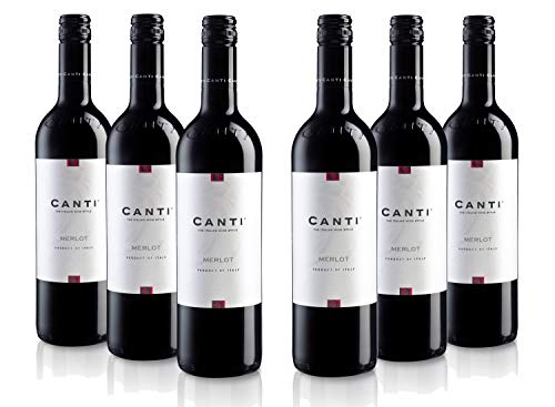 Canti Merlot Vino Tinto Seco Italiano - 6 Botellas X 750ml