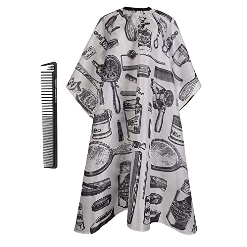 Capas de peluquería para peluquería, cortadora de pelo, capa para adultos, abrigo para cuello, utensilios de peluquería, incluye capa, paraguas, cepillo para el cuello y peine