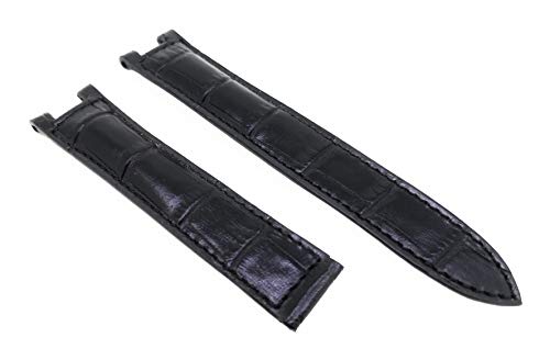 Cartier - Correa para reloj Pasha (cierre plegable, 18 mm), color negro