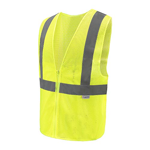 Chalecos de seguridad Alta Visibilidad Malla (L, Amarillo)