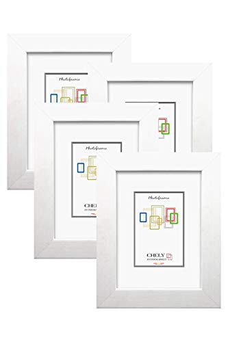 Chely Intermarket | 29B2D | Marcos de Fotos 15x20cm MOD-204 (Blanco) (Pack 4uds) Estilo Galeria | Marcos para decoración de casa | Fotografías de Boda | Fotos de paisajes (204-15x20*4-0,35)