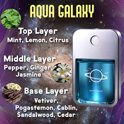 Chemistry Infinity Galaxy Cologne pour Homme, 45ml Homme Dawning Eternity Cologne, Flirty Aroma Lusting Pheromone Perfume, Portable Men's Perfume Lasting Light Fragrance Perfume (2pcs Blue)