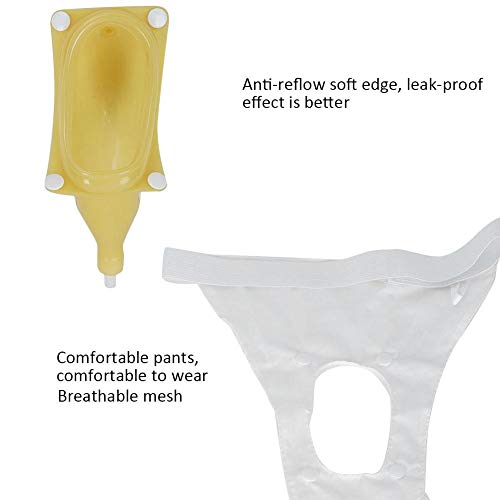 Colector de orina, urinario, soporte para orina, colector de bolsas de orina, portátil, portátil, bolsa de urinario, ventilación, colector de orina, bolsas de incontinencia(Los hombres encogen)