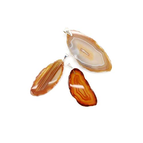 Colgante de Agata Natural Baño de Plata Minerales y Cristales, Belleza energética, Meditacion, Amuletos Espirituales