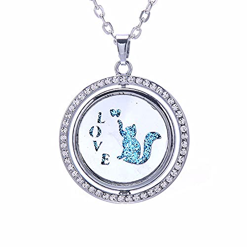 Collar Difusor De Aceite Esencial De Aromaterapia Collar De Aromaterapia, Colgante De Caja Pequeña De Diamantes De Imitación Giratorio, Difusor De Aceite Esencial, Joyería, Collar De Mujer Con Perfu