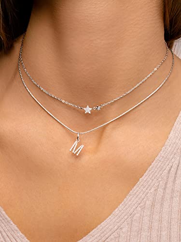 Collar Duo Stars Plata - Joyas Mujer