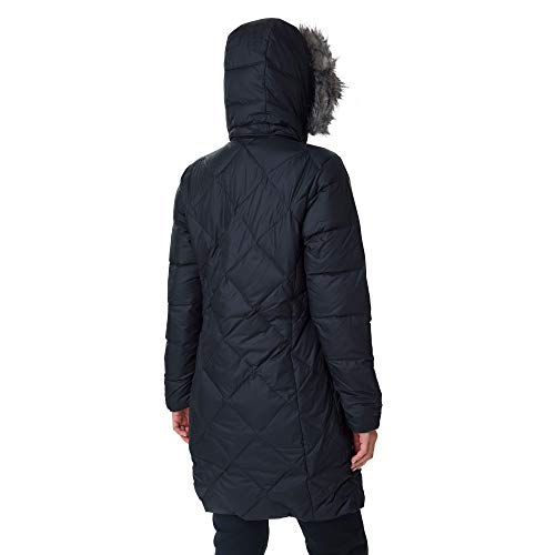 Columbia Icy Heights II, Chaqueta de plumas con capucha de longitud media, Mujer, Negro (Black), Talla L