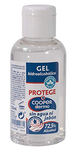 Cooper Protect Dermo, Gel Higienizante de Manos, Gel Hidroalcohólico, 72.5% de Alcohol, Sin Agua Ni Jabón, Aroma Menta, Protección para Toda Tu Familia, Contenido, 120g