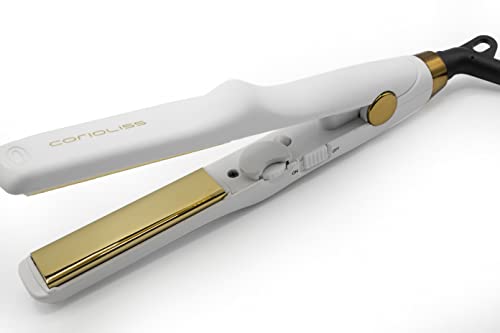 Corioliss C Trip Mini | Plancha de Pelo para Mujeres | Tecnología y Placas de Titanio Cabello Fino | Plancha Profesional Control de Temperatura (White Gold Soft Touch)