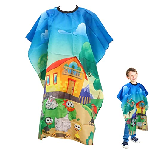 Corte Pelo De Peluquería Capa, Niños Peluquería Delantal, Niños Peluquería Capa, Ligero E Impermeable, Para Cortes De Pelo En Casa, Salones De Belleza U Otros Lugares.