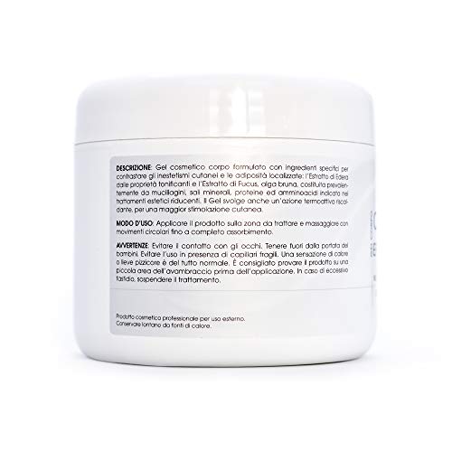 Crema Gel Anticelulitica Profesional Termogenica Quema Grasas Natural Potente 500ml | Masaje Eficaz Para Eliminar La Celulitis | Efecto Calor Reductor Abdomen Piernas Adelgazante Con Hiedra Y Fucus