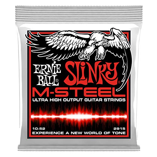 Cuerdas de guitarra eléctrica Ernie Ball Skinny Top Heavy Slight Slinky M-Steel - Indicador 10-52
