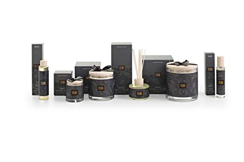 Decoragloba - Vela Aromática en Vaso de Cristal - Fragancia Bakhit - Aroma Masculino de Canela, Cardamomo, Cedro, Sándalo y Vainilla - 50 Horas de Quemado - Colección "África Experience" - 220gr