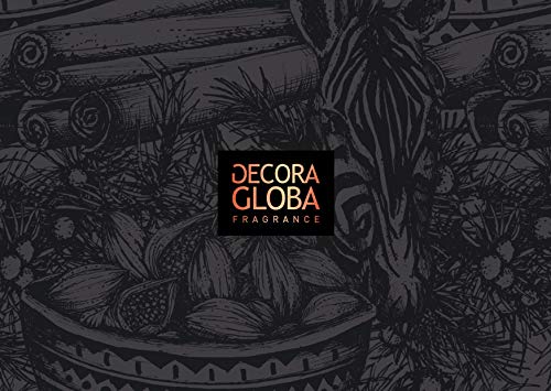 Decoragloba - Vela Aromática en Vaso de Cristal - Fragancia Bakhit - Aroma Masculino de Canela, Cardamomo, Cedro, Sándalo y Vainilla - 80 Horas de Quemado - Colección "Africa Experience" - 700gr