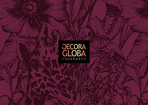 Decoragloba - Vela Aromática en Vaso de Cristal - Fragancia Dhamir - Aroma Masculino a Café, Cuero, Ámbar, Sándalo y Vainilla - 50 Horas de Quemado - Colección "Africa Experience" - 220gr