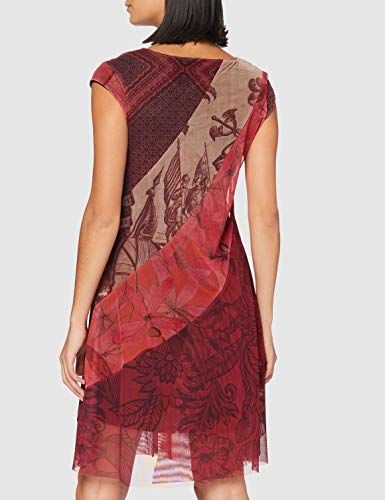 Desigual Vest_Houston Vestido Informal, Rojo, XS para Mujer