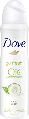 Desodorante Dove en spray de té verde y pepino, 0% de sales de aluminio, 6 unidades de 150 ml