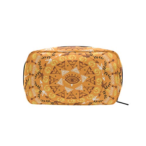 DEZIRO - Neceser de maquillaje clásico con patrón de mandala para mujer